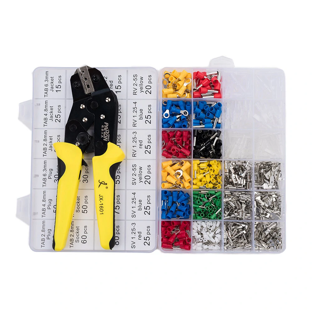 PARON JX-D4T 4-in-1 Wire Crimper Kit | AWG20-10 Ratchet Plier with 850 Terminals - Image 3
