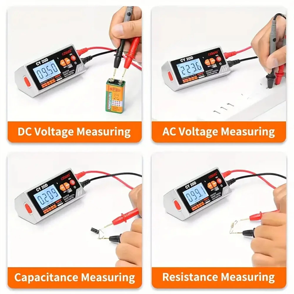 CZDANG Digital Multimeter - USB Rechargeable & Large LCD Display | High-Precision - Image 5