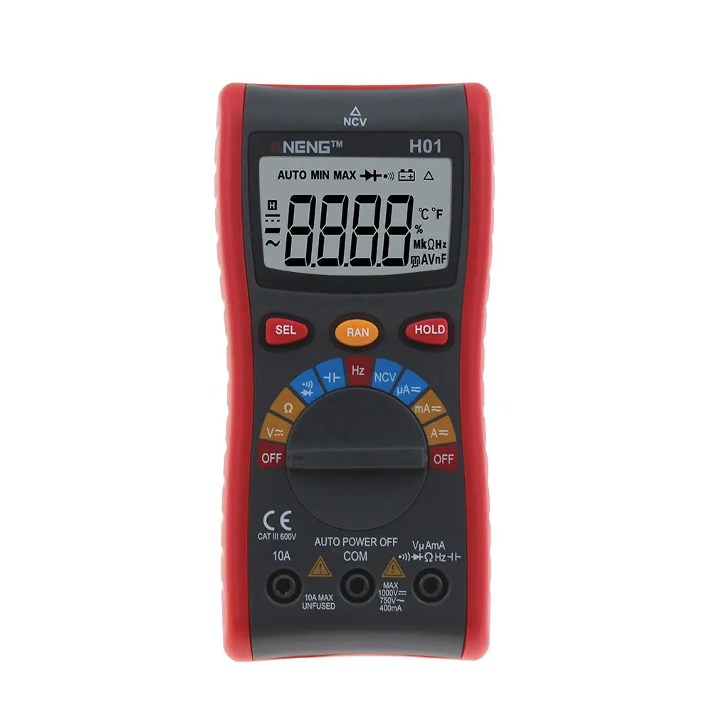 ANENG H01 Digital Multimeter | 4000 Counts Auto-Range | AC/DC Voltage & Current - Image 2