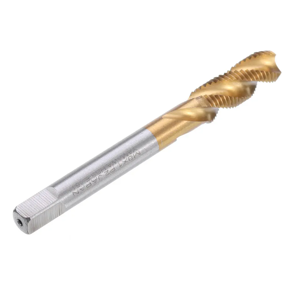 Drillpro M8 M10 M12 HSS Titanium Coated Spiral Flute Tap | Metric Thread - Image 5