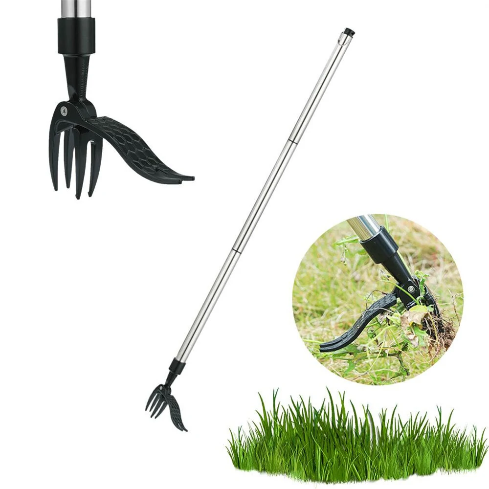 Manual Vertical Weeding Shovel | Standing Weed Puller with Metal Head - Garden Lawn Root Remover - Image 2