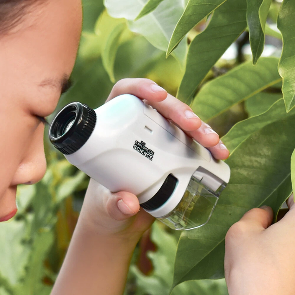 Mini Microscope Handheld 60X-120X Magnification with LED Light | Portable Science Toy - Image 2