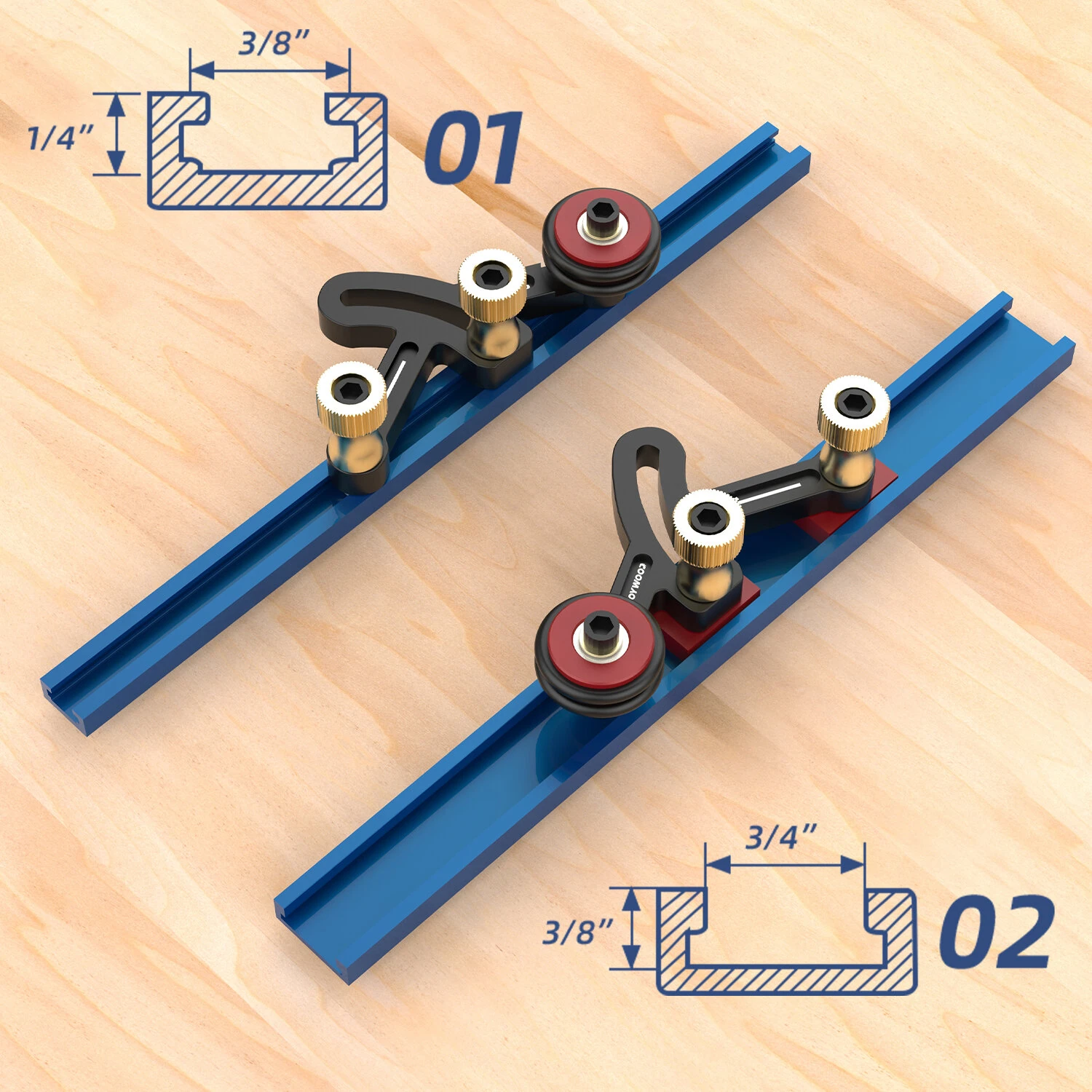 ENJOYWOOD One Way Bearing Roller Feeder - Clear Cut Precision Stock Guide for Table Saw & Router Table - Image 4