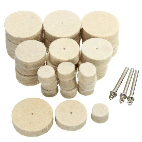Wool Polishing Wheel Kit - 33pcs Rotary Tool Accessories for Grinder - Image 5
