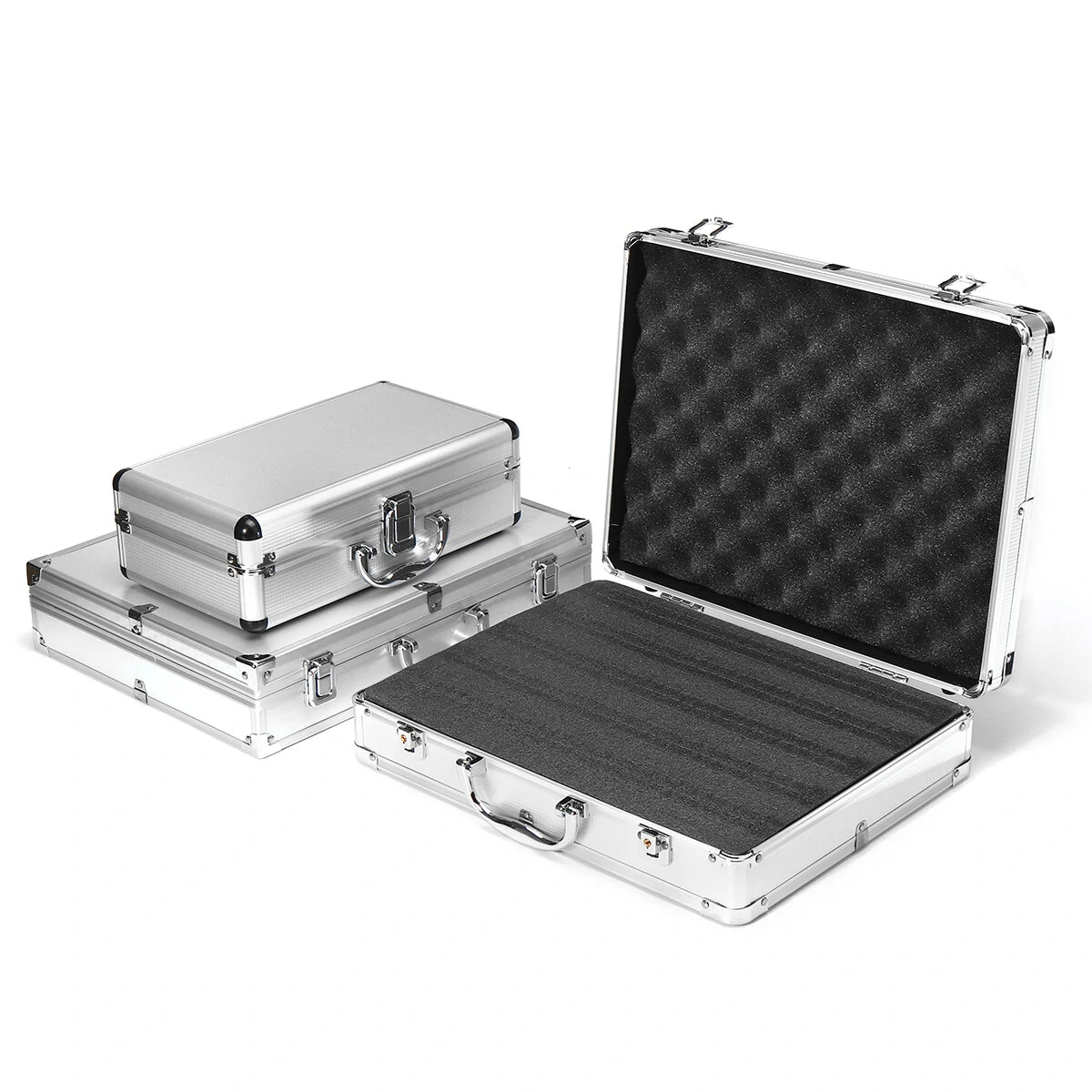 Aluminum Alloy Tool Case - Portable Outdoor Vehicle Kit Box with Safety Equipment - Image 3