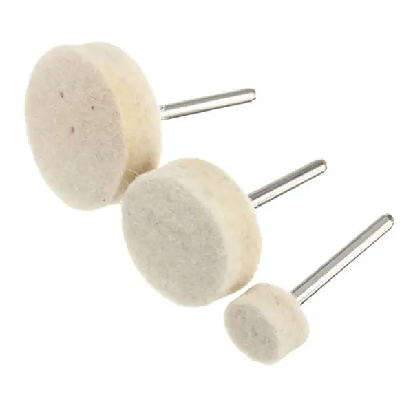 33pcs Soft Felt Electric Mill Polishing Buffing Wheel Mixed Set Accessory For Rotary Tools - Image 3
