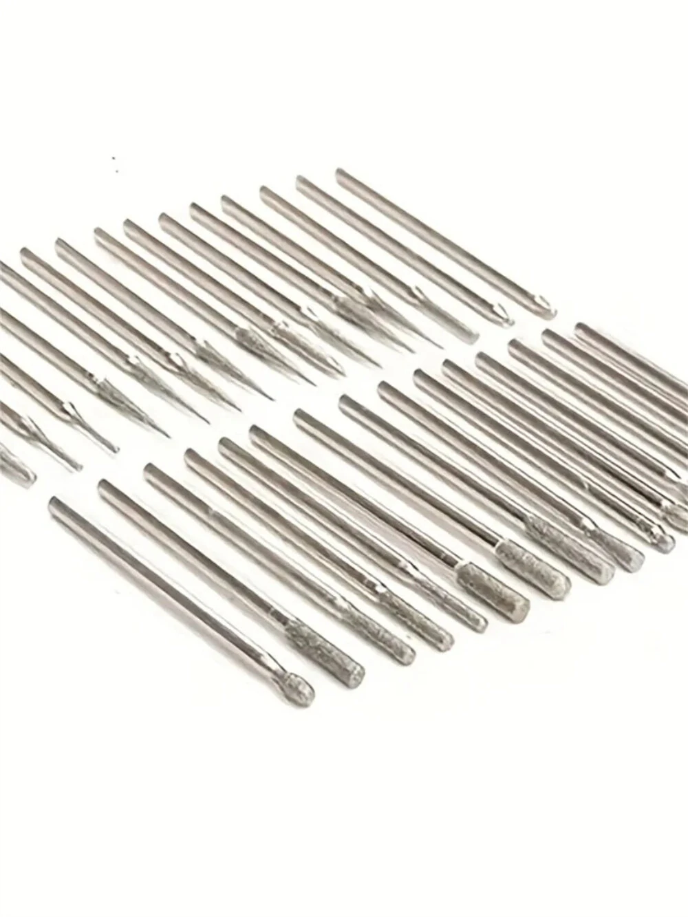30PCS Diamond Burr Bits Set - 3mm Shank for Metal Wood Carving & Engraving - Image 4