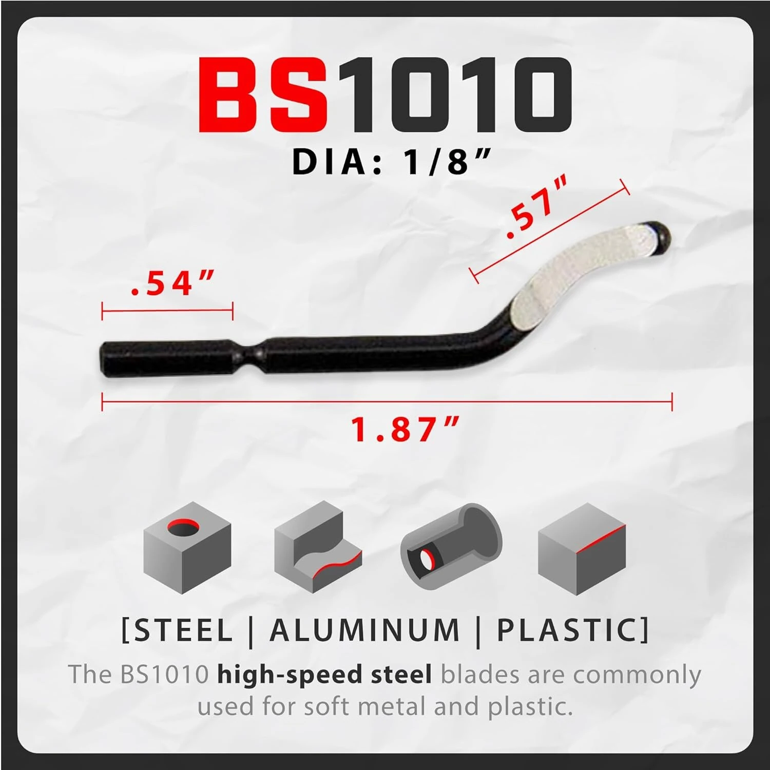 Deburring Tool with 10 Steel Blades | Works on Metal PVC Plastic & 3D Prints | BS1010/BS1018 Burr Removal Reamer - Image 3