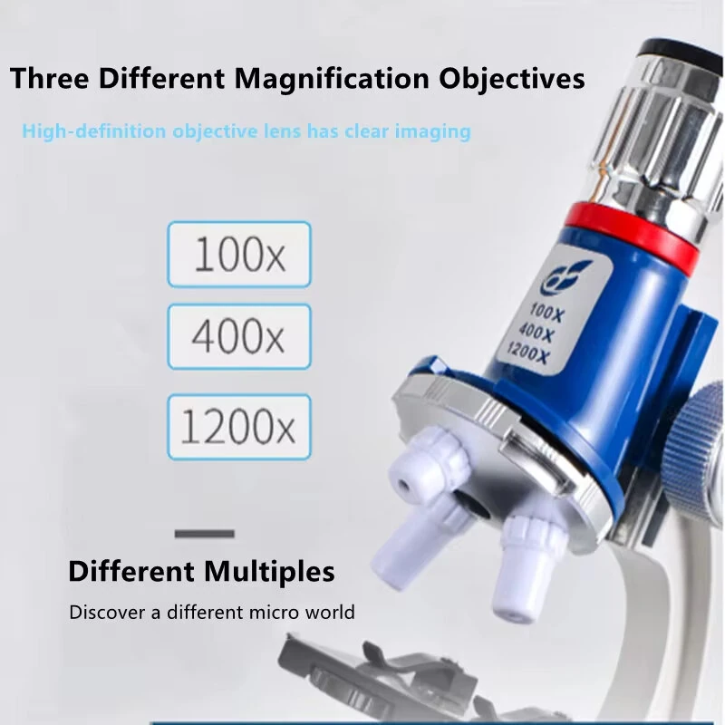STEM Biology Microscope for Kids - 100x to 1200x Magnification | Alloy Body, Phone Holder & Portable Case - Image 4