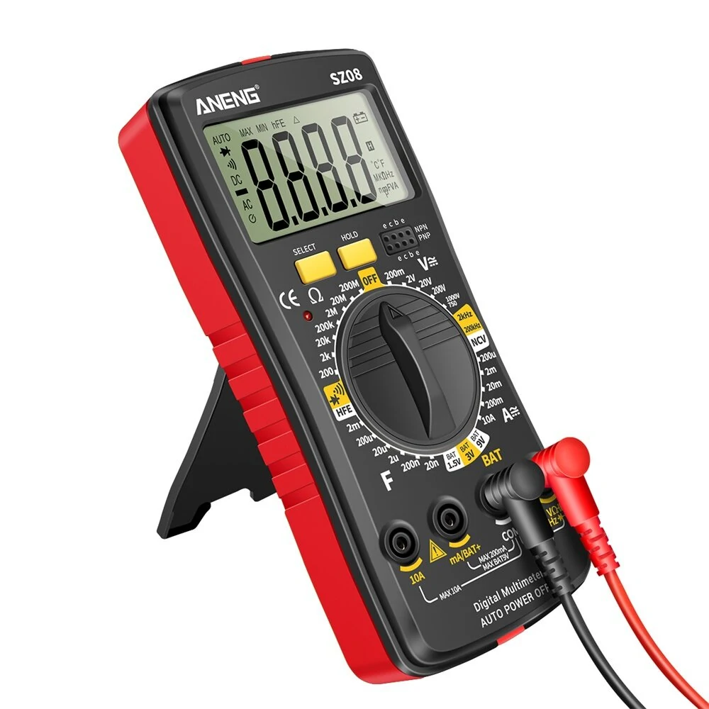 ANENG SZ08 Ultra-thin Digital Multimeter | AC/DC 220V Tester with Stowable Test Pen - Image 3