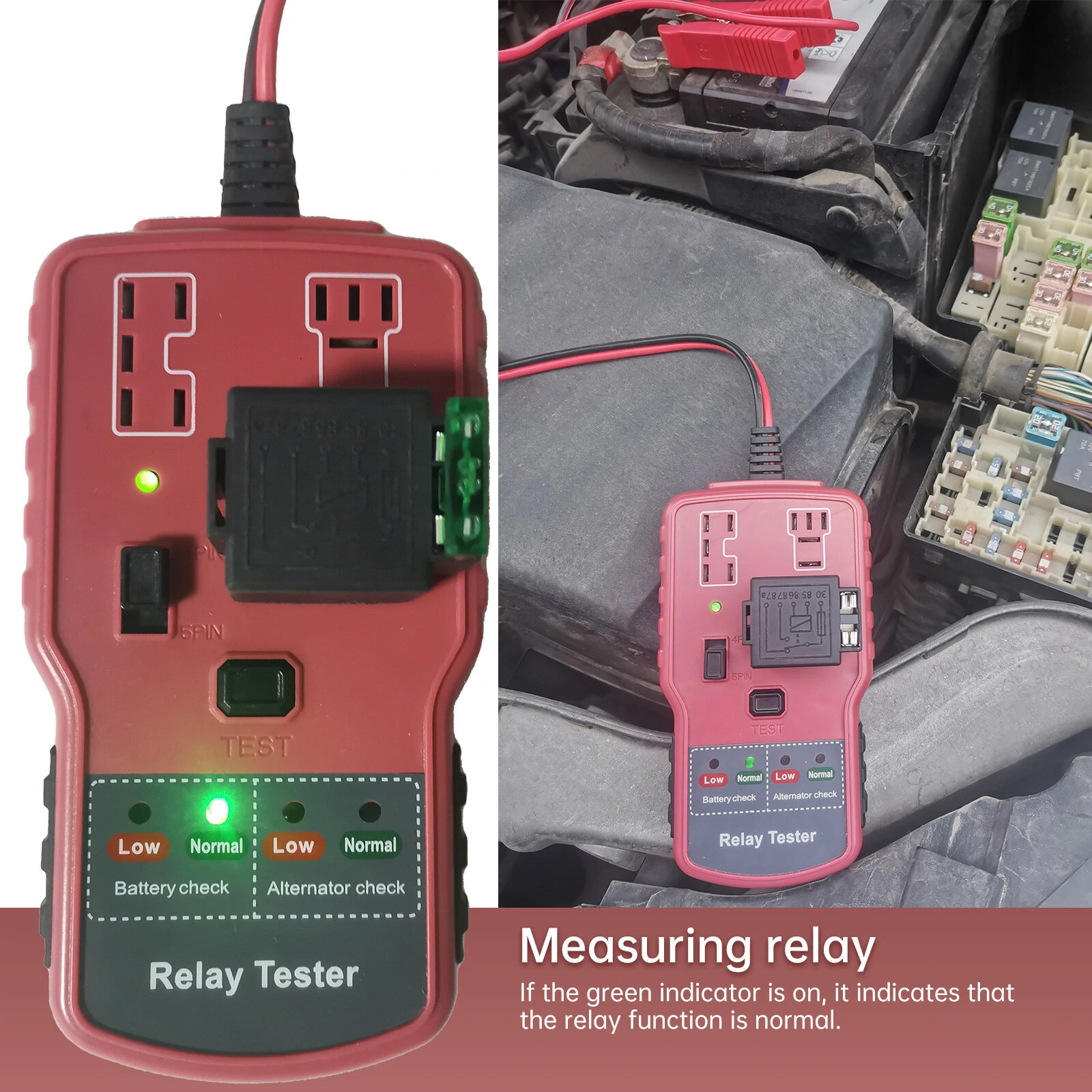 RT-900 12V Car Battery Relay Tester | Broad 5-16V Range | LED Indicator - Image 5