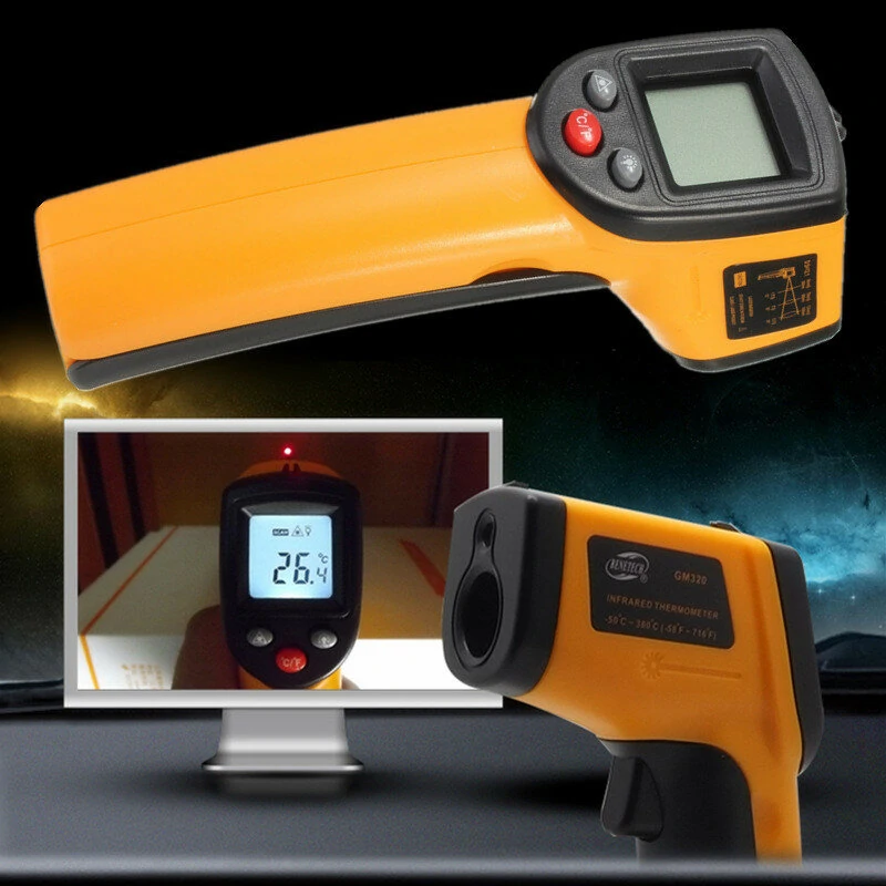 BENETECH GM320 Digital Infrared Thermometer - Laser LCD Display | -50 to 330°C - Image 3