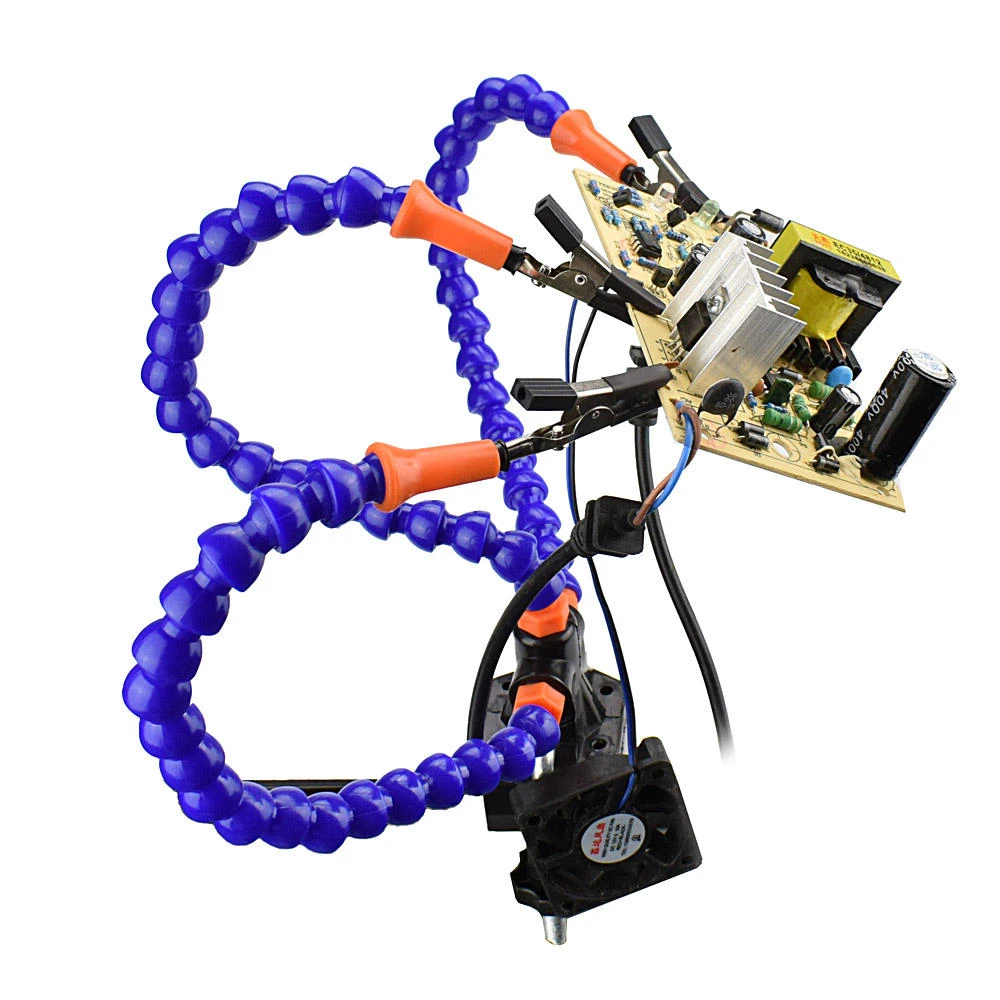 Newacalox Bench Vise Table Clamp - PCB Soldering Station with 3 Flexible Arms - Image 2