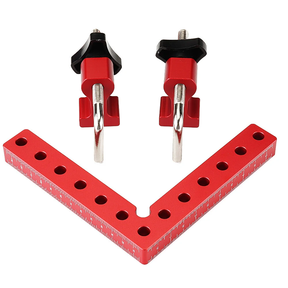 VEIKO 4PCS 90 Degree Right Angle Clamps - 140mm Aluminum Alloy with Dual Scale - Image 3