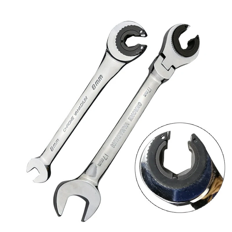 Fix Tubing Wrench Set - 12PCS 8-19mm Ratchet with Flex Head | Universal Spanner Tool - Image 3