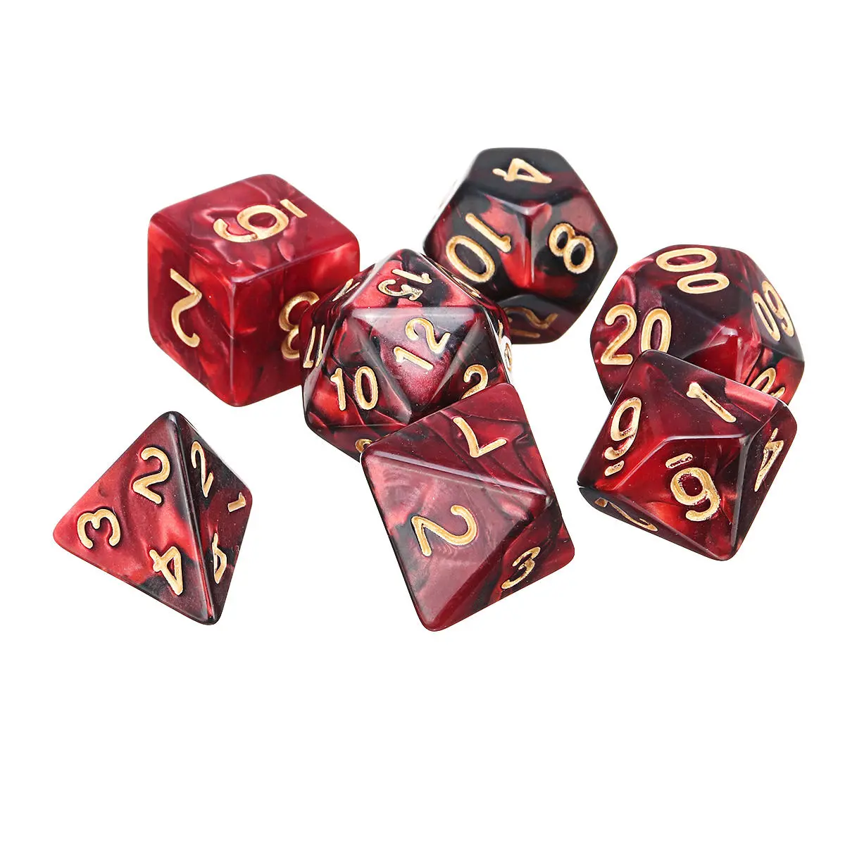 7Pcs Polyhedral Dice Set for Role Playing - Multisided D&D Dice with Cup - Image 2