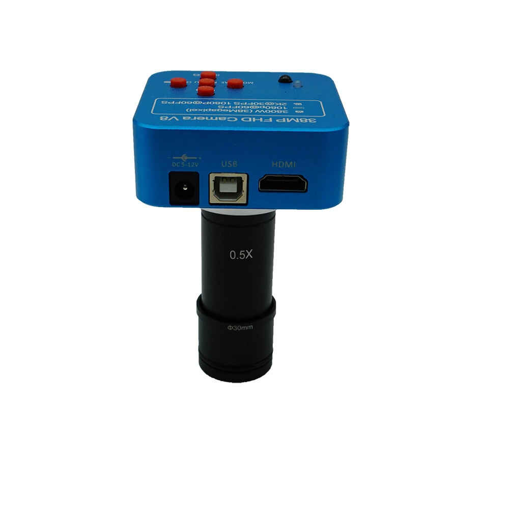 38MP Industrial Microscope Camera | 0.5X Eyepiece & 23.2-30.5mm Adapters for Phone PCB Repair - Image 2