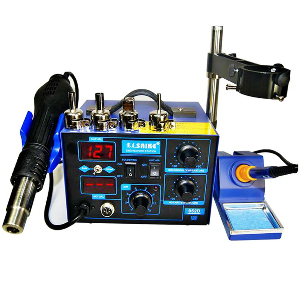 Saike 952D 760W Soldering Station | 110V/220V AC | Hot Air Rework & BGA SMD - Image 2