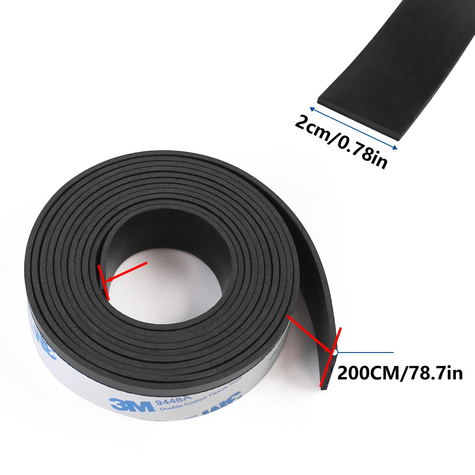 Track Saw Guide Rail Guard Strip - 200CM Adhesive Rubber Anti-Crack Replacement Tape - Image 2