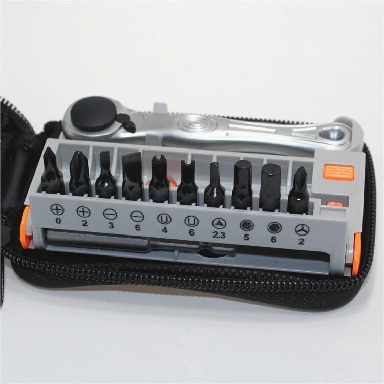 12Pcs Mini Ratchet Wrench Set | 1/4-Inch Drive Close Quarter Tool with Bits - Image 4