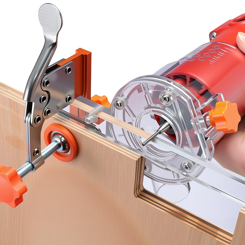 PC Handle-Free Slotting Template - Adjustable Universal Cabinet Tool with Toggle Clamp - Image 4