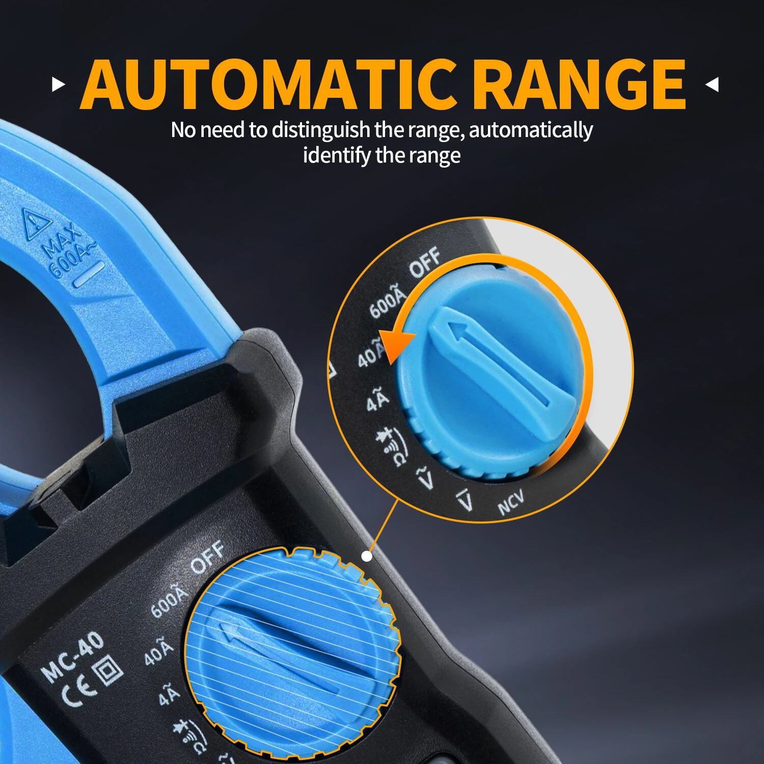 FNIRSI MC-40 600A True RMS Clamp Meter - Auto Ranging Multimeter with NCV & Backlight - Image 5