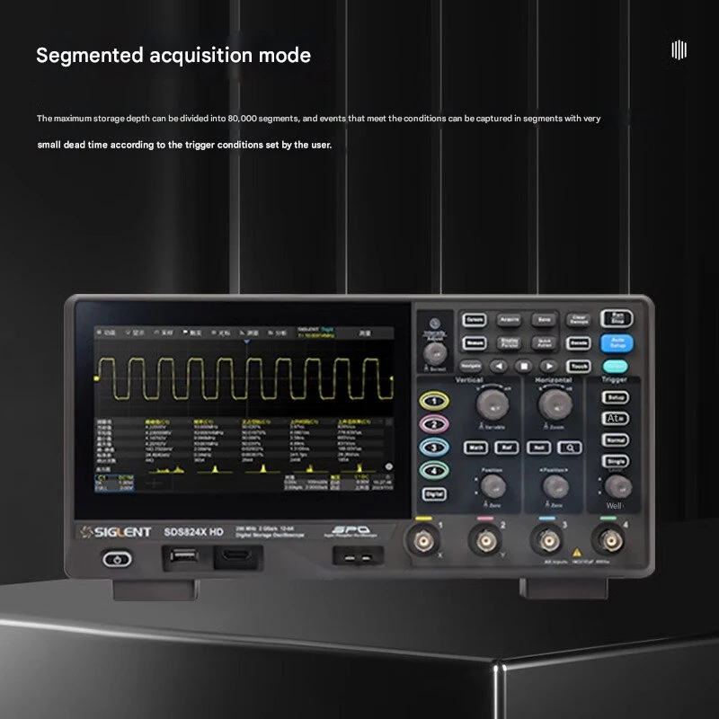 SIGLENT SDS822X HD Oscilloscope | 200MHz 12-bit 2GSa/s | 2 Channels 100Mpts - Image 3