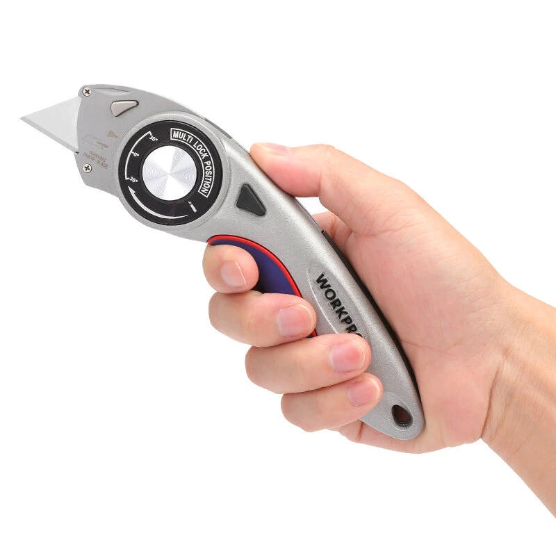 WORKPRO Folding Utility Knife - Aluminum Handle Pipe Cutter | Security Knife - Image 3