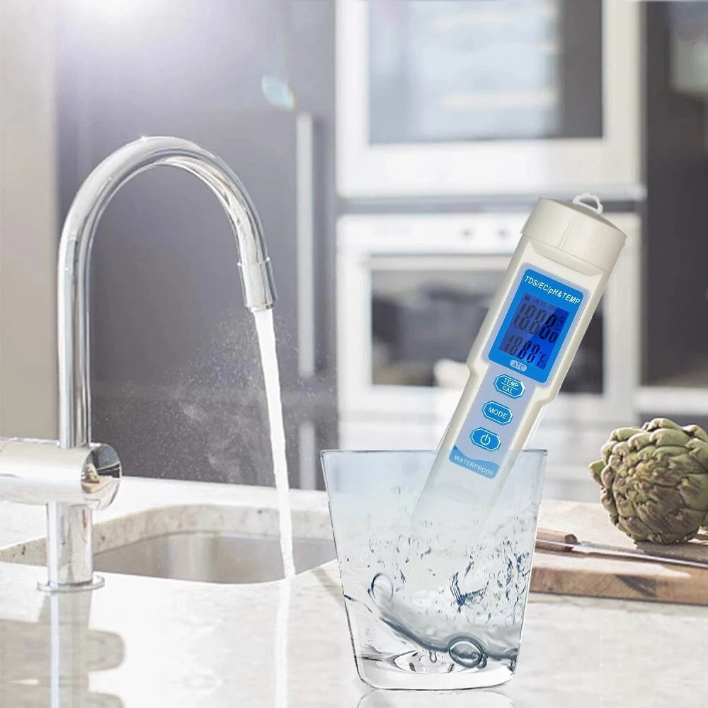 4-in-1 Water Quality Tester Pen - PH/EC/TDS & Temperature Meter with ATC - Image 2