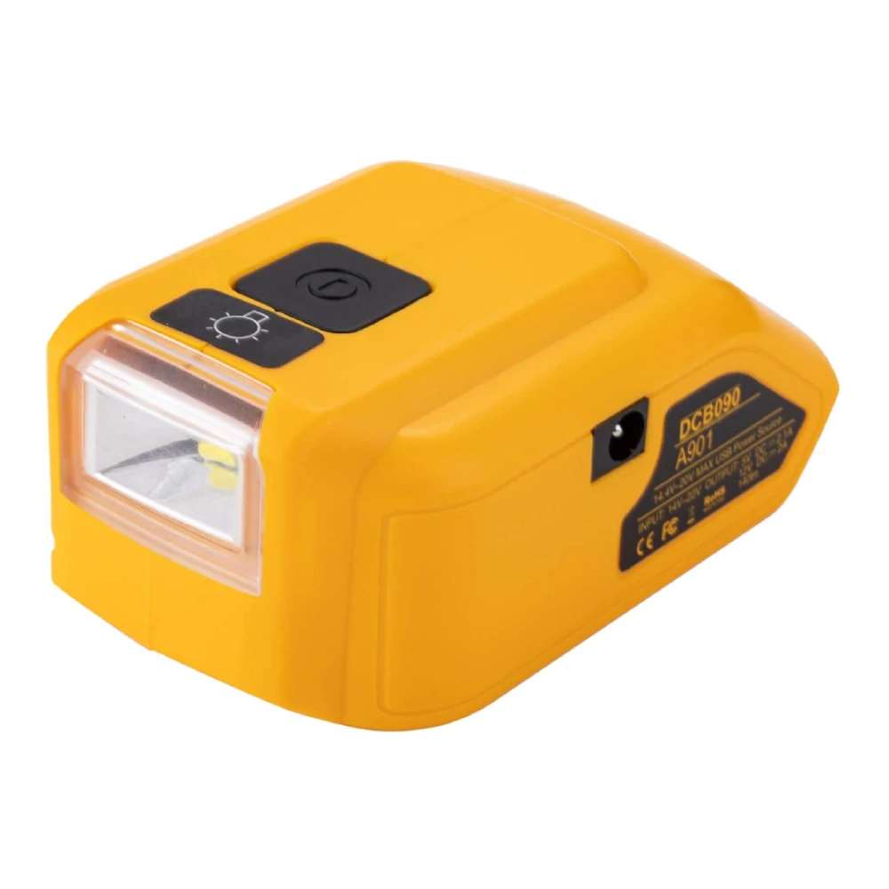 DeWalt LED Work Light - 140 Lumens for 14.4V/18V/20V Batteries with 2 USB Ports - Image 3