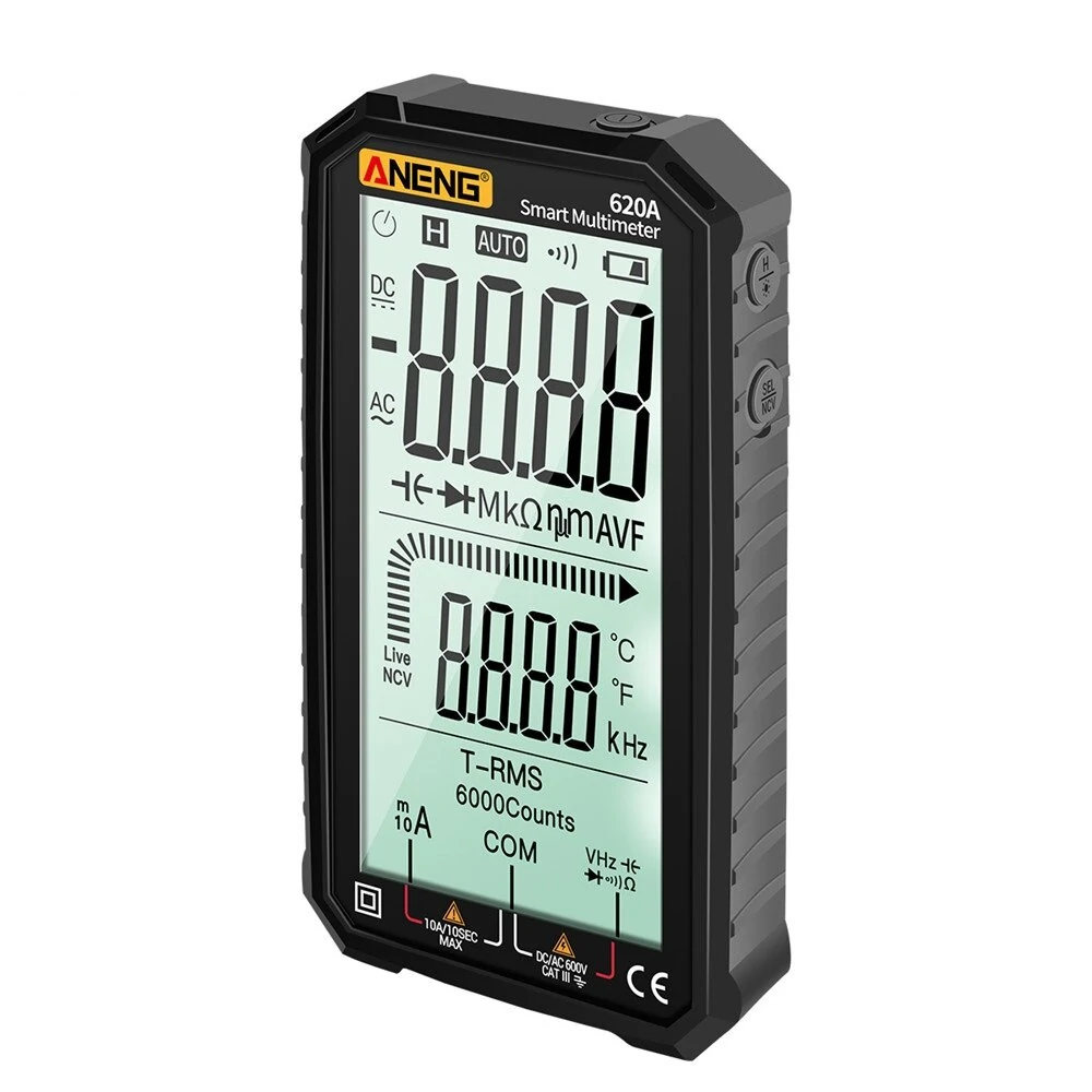 ANENG 620A Digital Multimeter - True RMS Auto/Manual - 4.7 LCD Screen - Image 4
