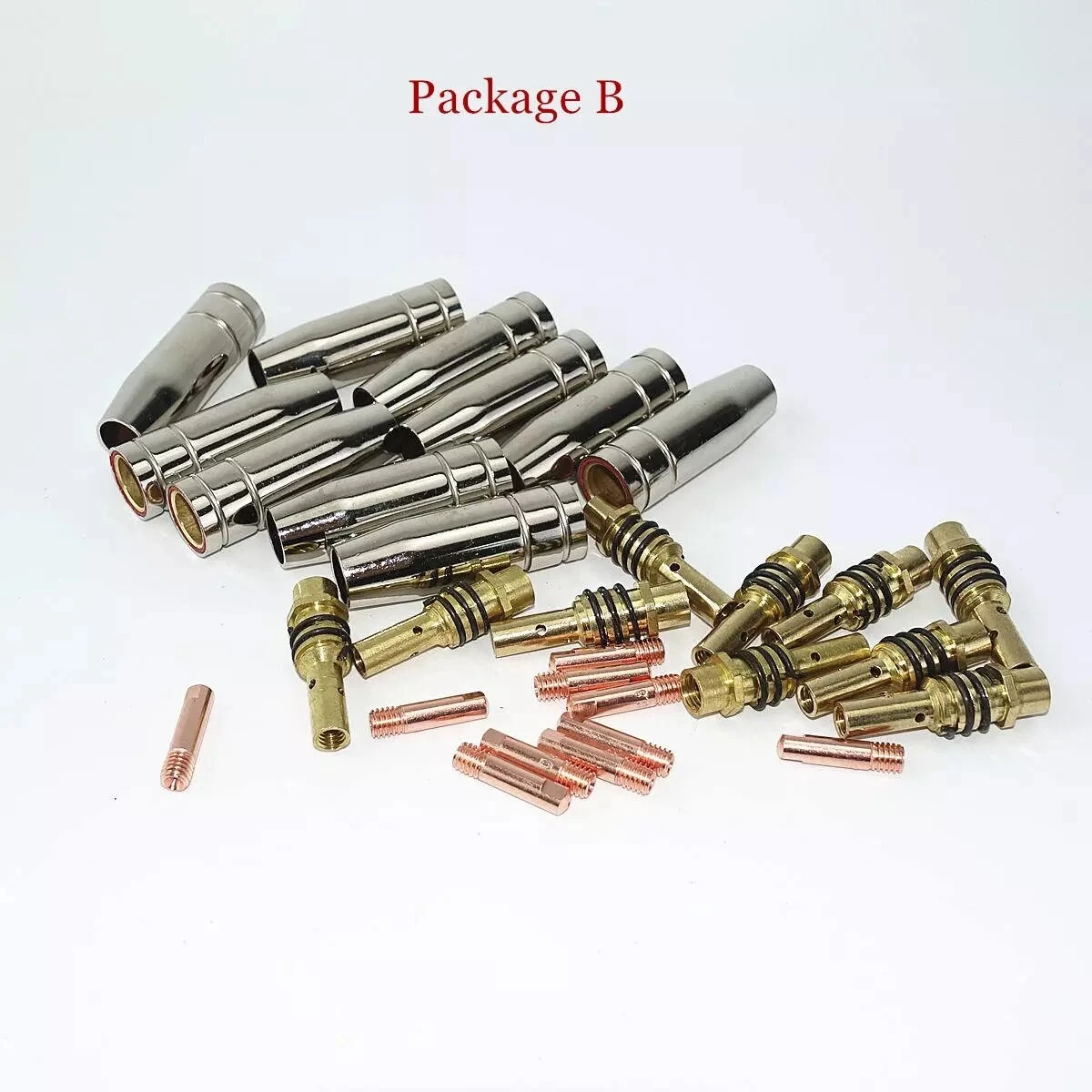 15AK MIG Welding Torch Consumables Kit - 180A EU Style Nozzle, Tips & Wrench - Image 3
