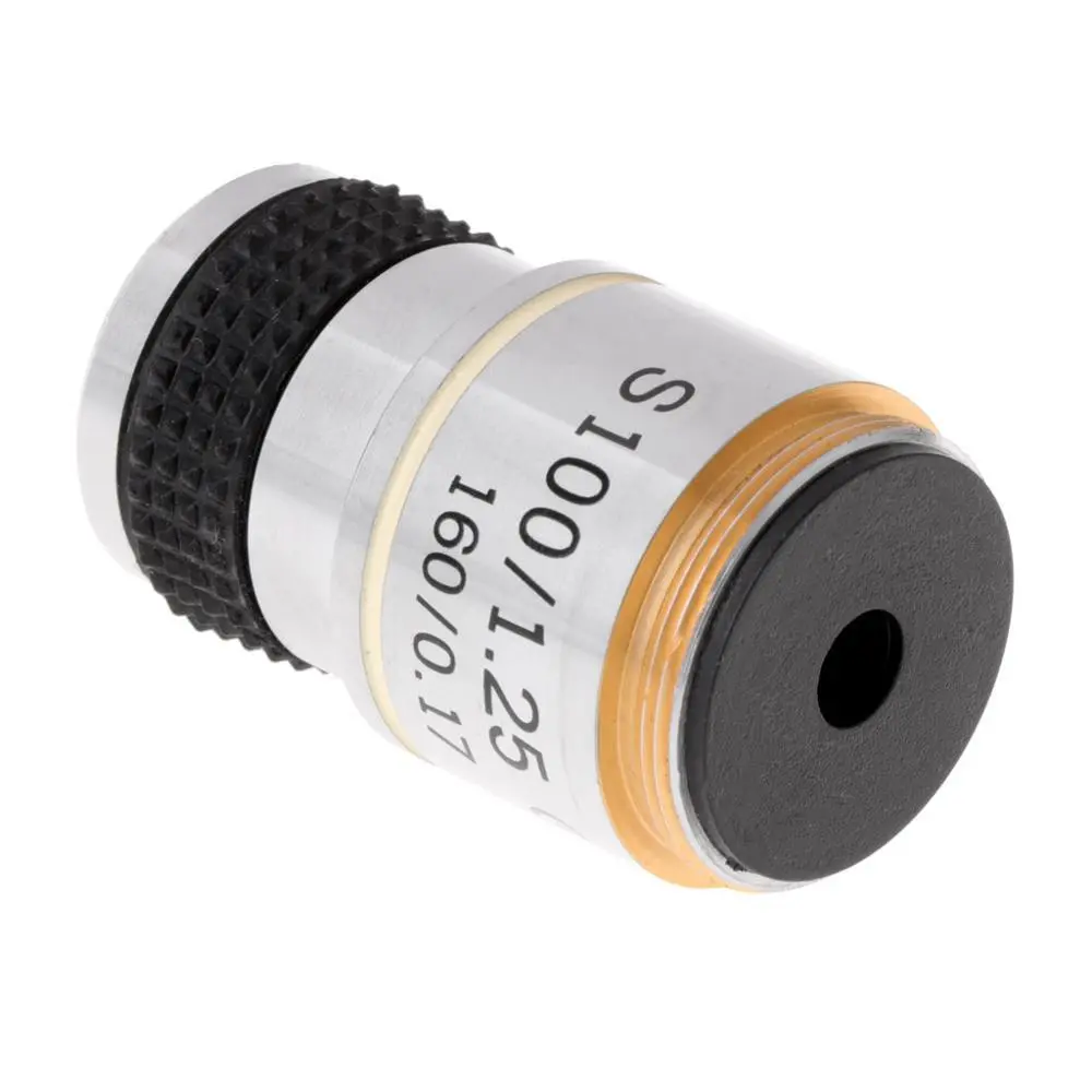 AmScope 100X Metal Achromatic Microscope Objective Lens | Biological - Image 4