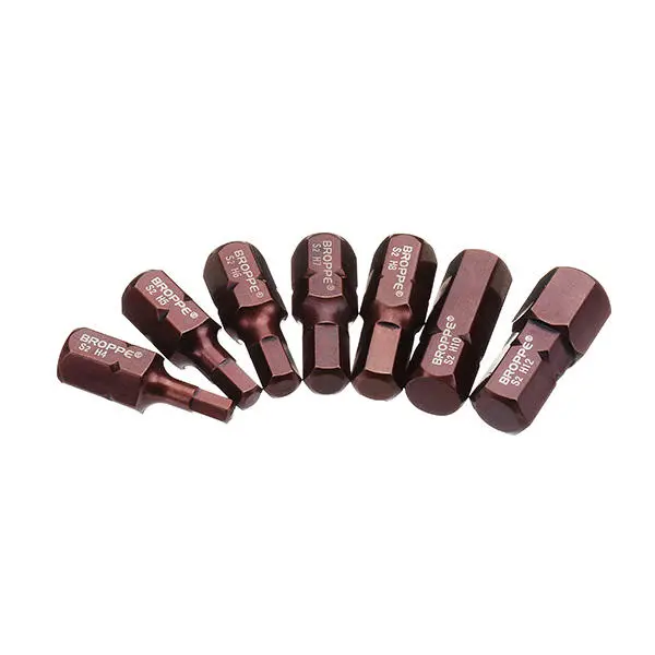Broppe 7pcs H4-H12 30mm Hex Screwdriver Bits | 10mm Shank for Impact Driver - Image 2