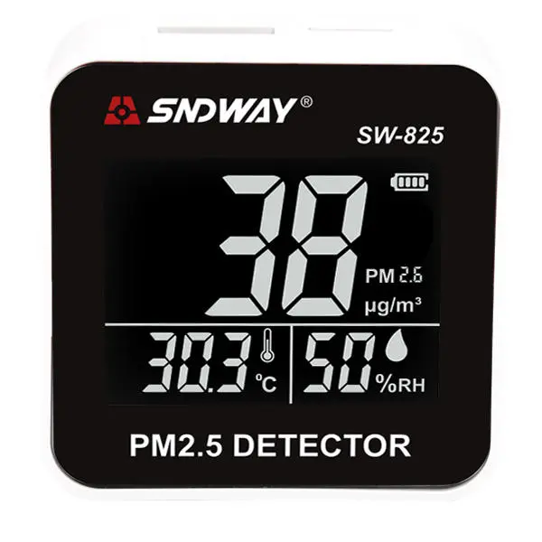 SNDWAY SW-825 Air Quality Monitor - PM2.5 Laser, Gas, Temp & Humidity - Image 2