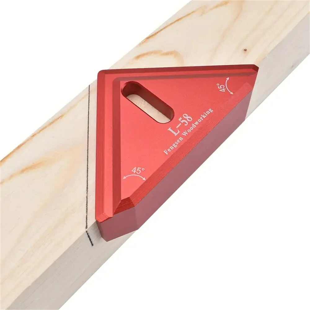 Precision Aluminum Alloy 45 Degree Miter Square - Woodworking Edge Ruler Tool - Image 3