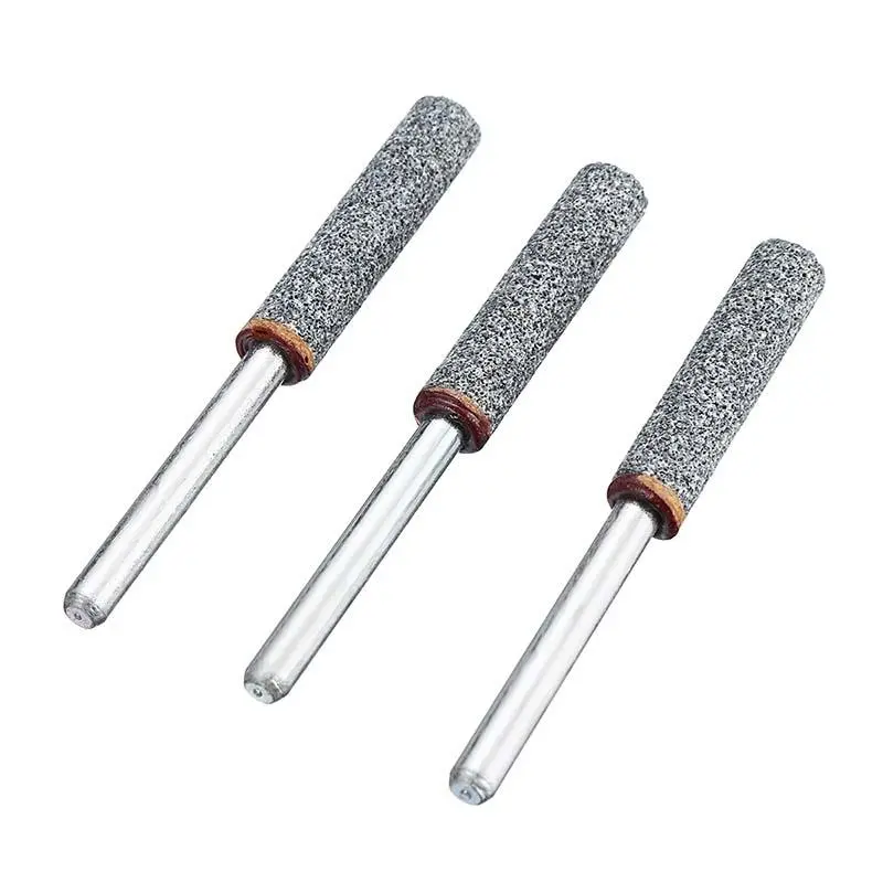 3pcs 5/32 Inch Diamond Grinding Head Set | Chainsaw Sharpener Burr Stone & Round File - Image 3