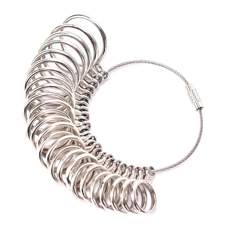 Aluminium Ring Sizer Mandrel & Stainless Steel Gauge Set - Jewelry Making Tools - Image 2