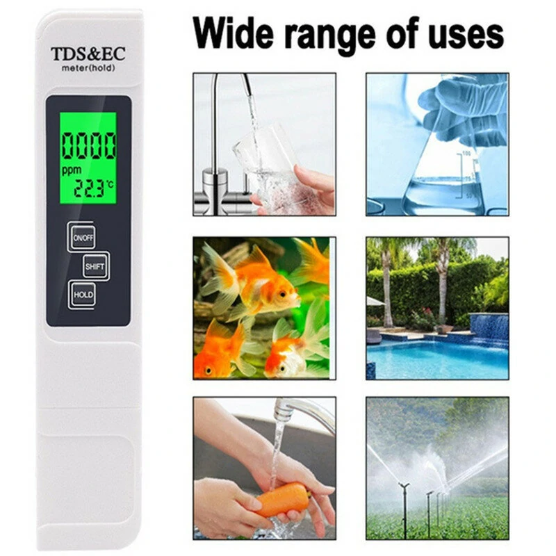 TDS Meter Digital Water Tester - 0-9990ppm High Accuracy | LCD PPM for Aquarium - Image 3