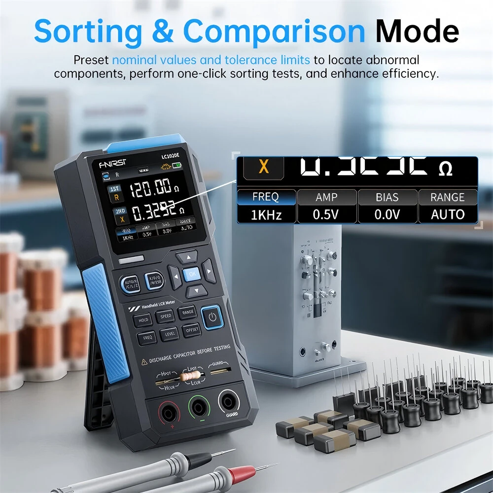 FNIRSI LC1020E LCR Tester | 100Hz-100kHz | Capacitance, Resistance, Inductance | USB-C - Image 5