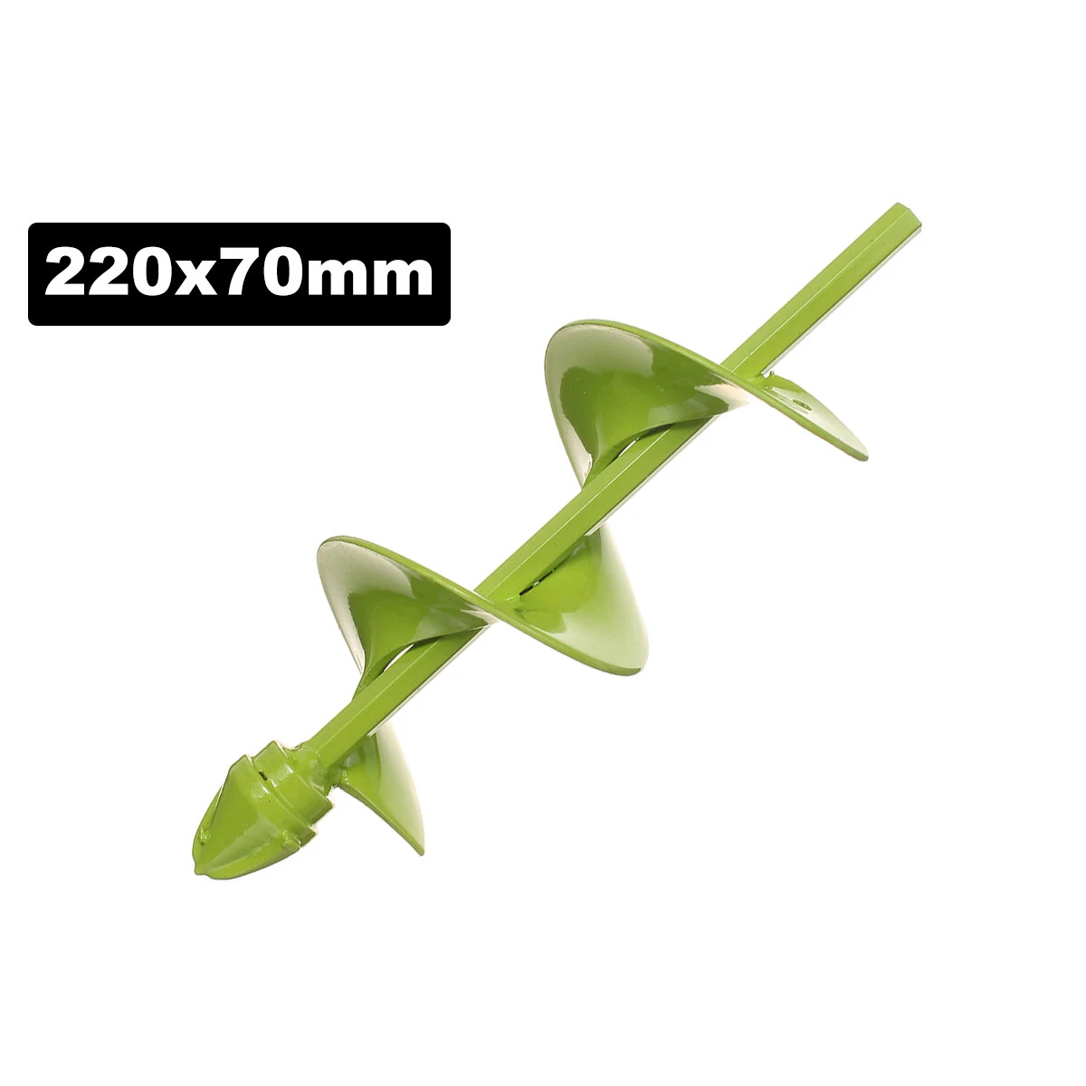 Green Garden Auger Drill Bit - 70mm Wide - 400mm & 220mm Lengths for Electric Drill - Image 5