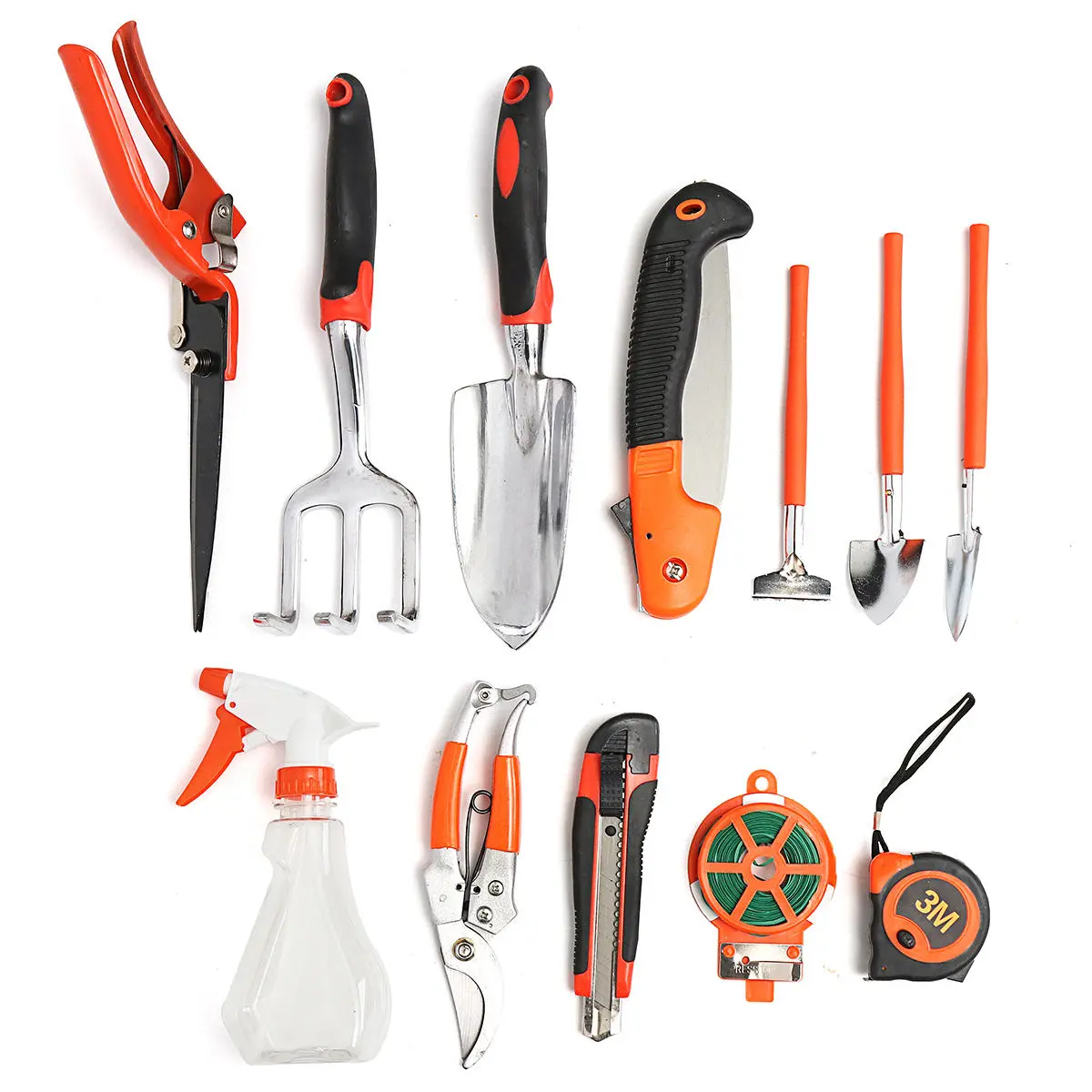12Pcs Carbon Steel Garden Tools Set - Household Hardware Toolbox Kit - Image 2
