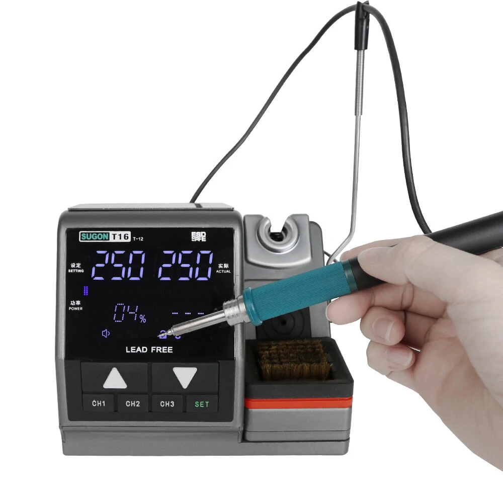 SUGON T16 Soldering Station | 2-Second Heat | T12 & Special Tips Included - Image 3