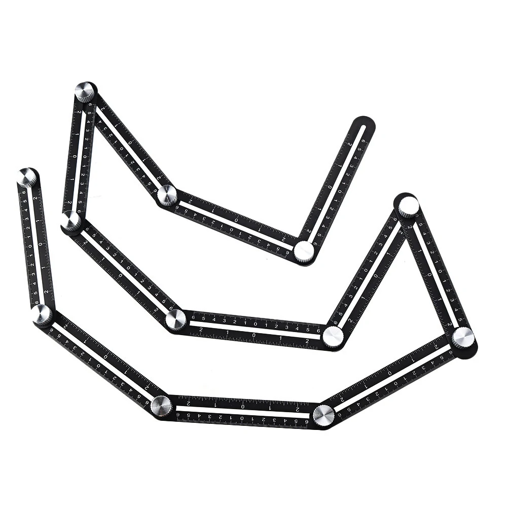Twelve Folding Ruler | Aluminum Alloy Multifunctional Angle Measurement Tool for Floor Tile & Wood - Image 4