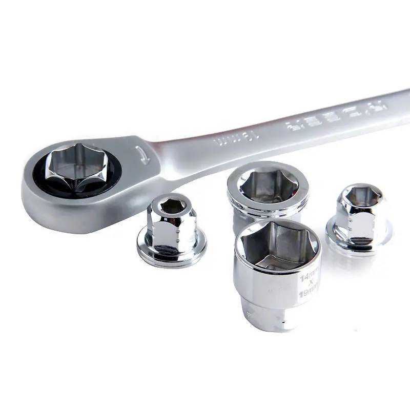 R'DEER Socket Wrench Set - Universal Ratchet Wrench | Double End Socket Adapter | 18PC Set - Image 3