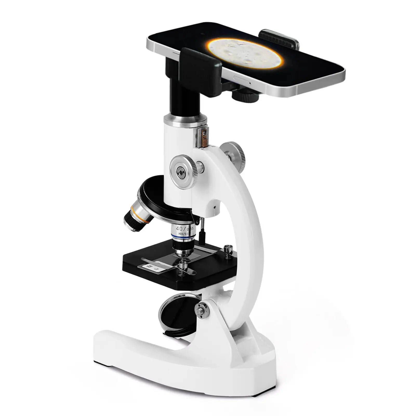 Monocular Digital Microscope 64X-2400X | Adjustable Zoom & Phone Holder | Fill Light for Science Education - Image 4