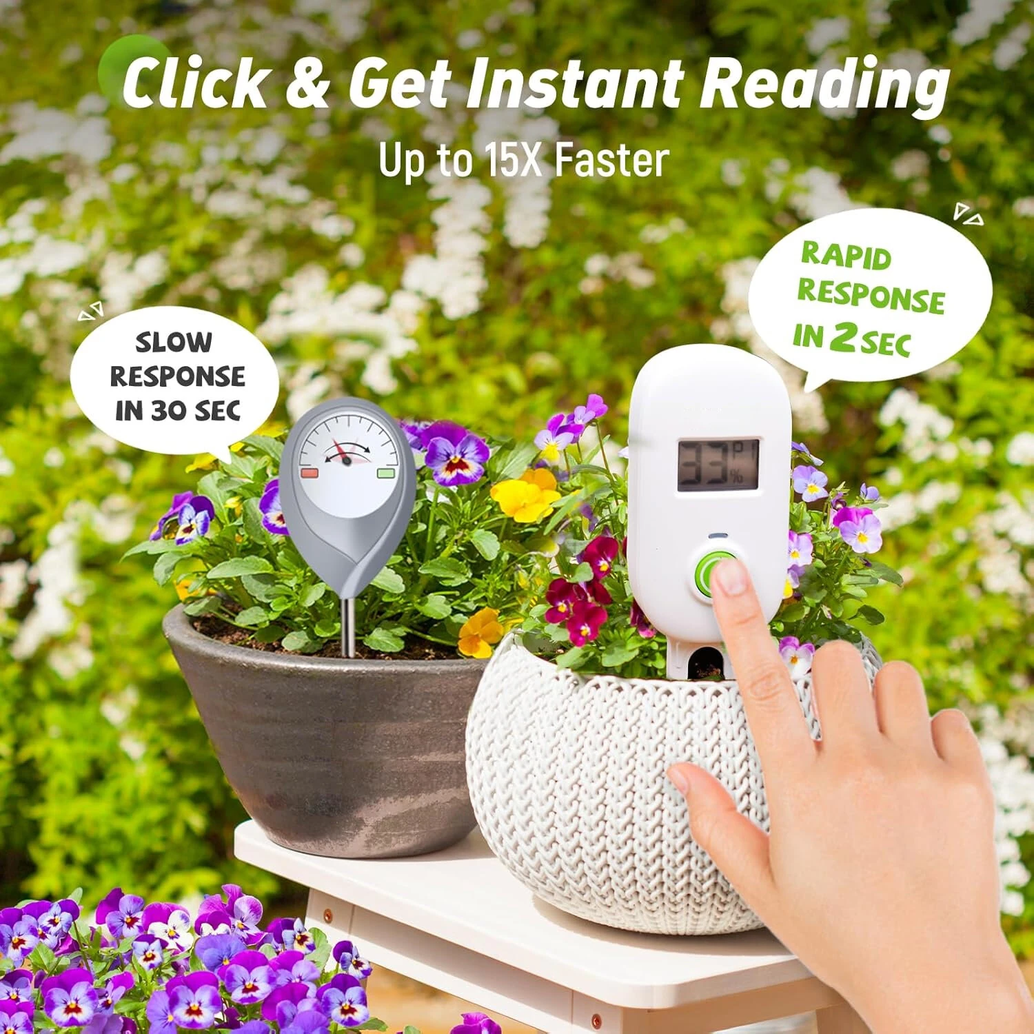 Soil Moisture Meter - Wifi Smart Monitor with Alerts for Garden Care - Image 2