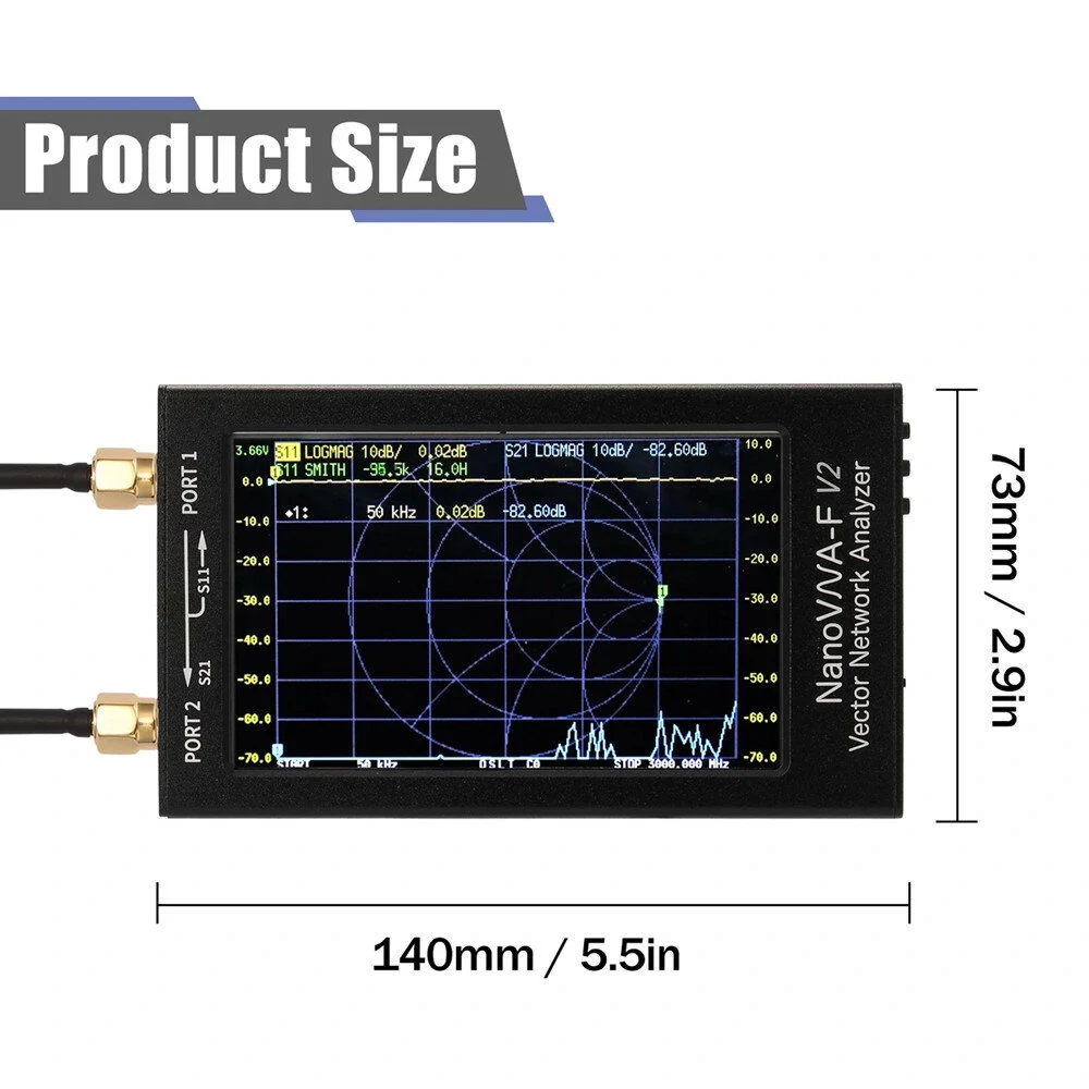NanoVNA-F V2 Vector Network Analyzer | 50kHz-3GHz | 4.3 IPS Display | HF VHF UHF - Image 5