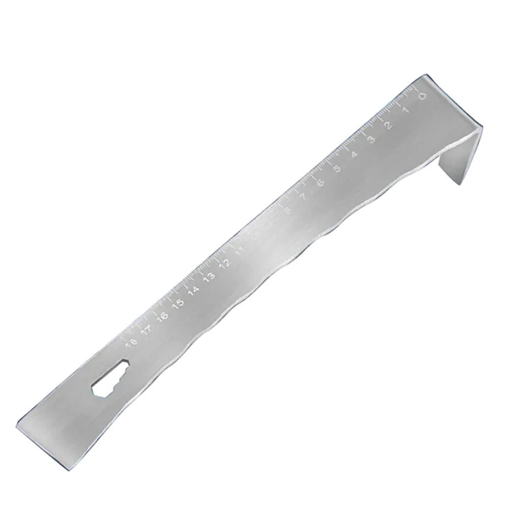 Stainless Steel Prybar Scraper | Ultra Sharp with Wrench & Metric Scale | Nail Puller - Image 3