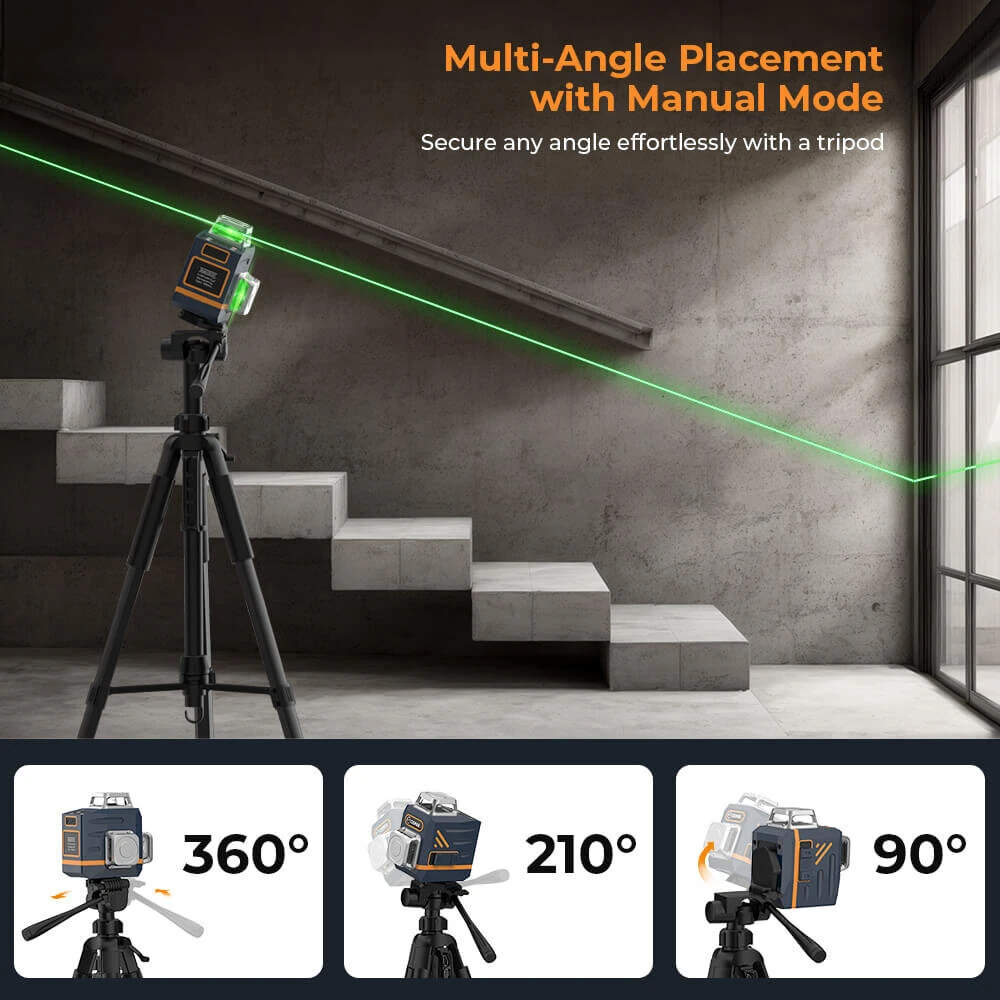 CIGMAN CM-701T Green Laser Level | 3x360° Self-Leveling 100ft Range - Image 4